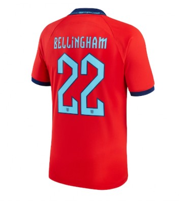 Anglia Jude Bellingham #22 Koszulka Wyjazdowych MŚ 2022 Krótki Rękaw